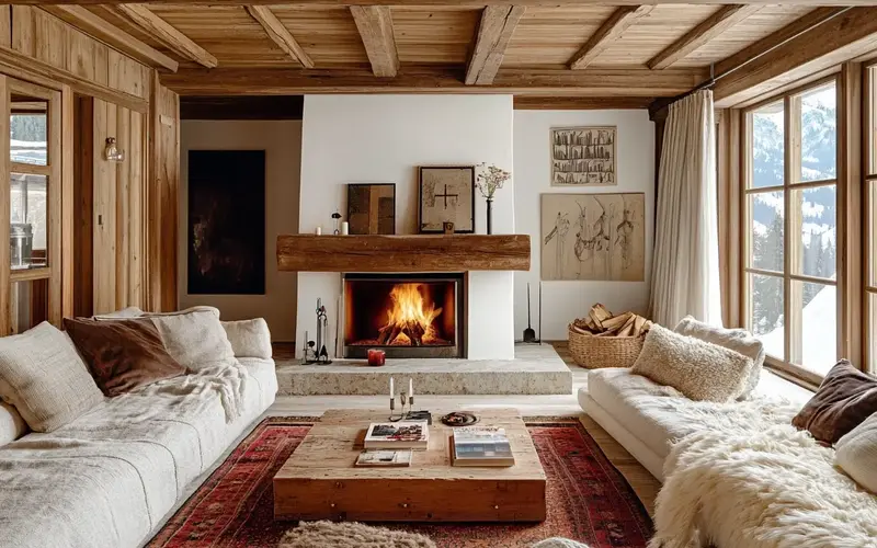 Warm and Inviting Gathering Space (Swiss-Inspired Living Room):