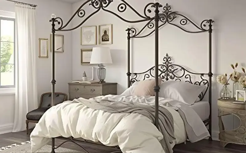 Wrought Iron Bed Frame: