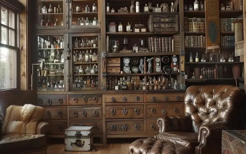 Apothecary Cabinet or Rustic Bookshelf: