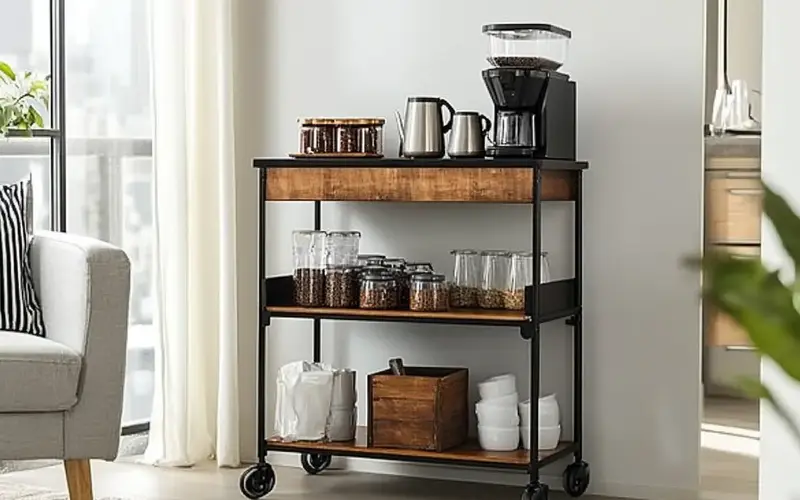 Coffee Bar Cart: