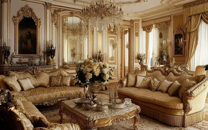 Elegant Viennese Salon (Austrian-inspired Living Room):