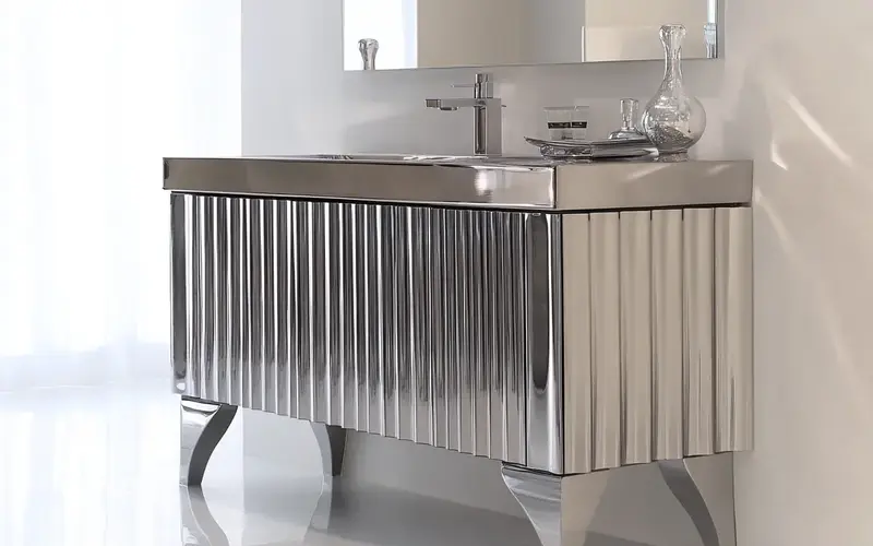 Glamorous Fluted Cabinet: