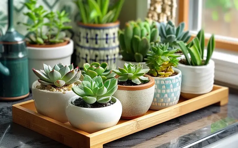 Miniature Succulent Garden: A Touch of Greenery: