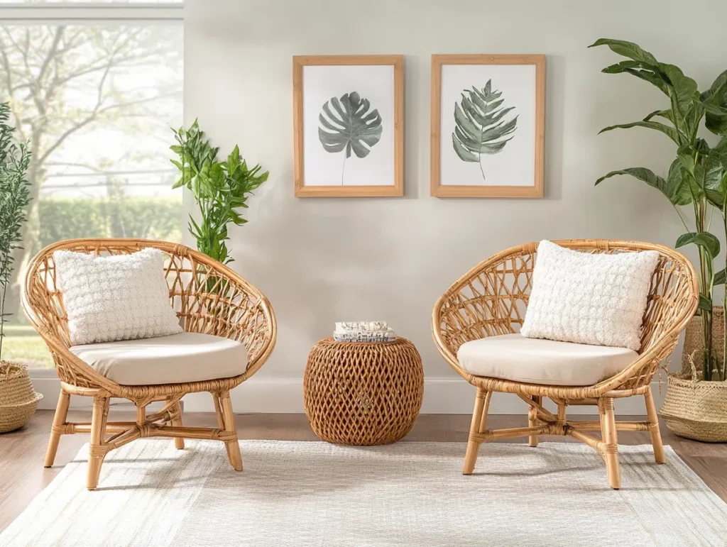 Rattan & Wicker Accents: