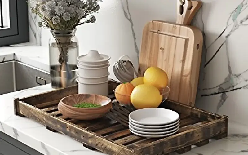 Rustic Wooden Drying Rack: Adds a touch of farmhouse charm: