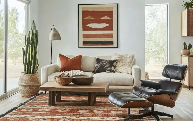 Mid-Century Inspired Living Room: Southwestern Flair: