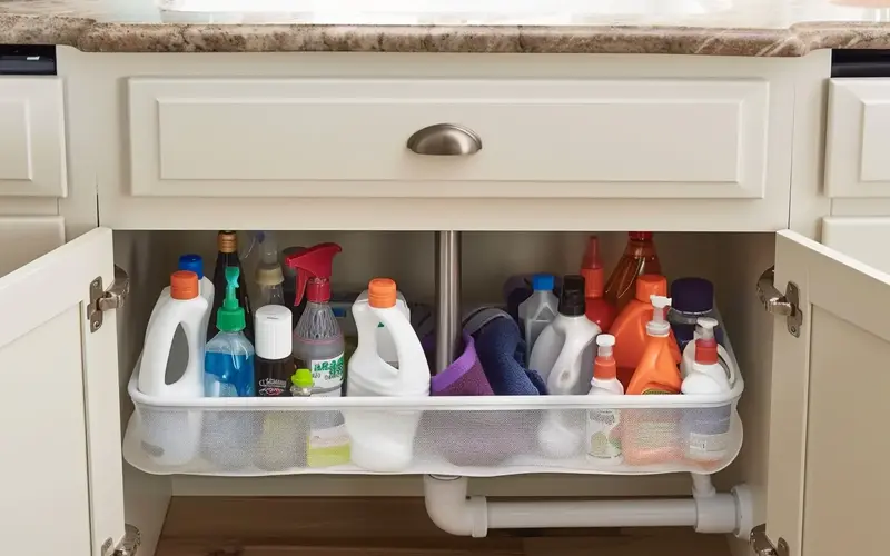 Tension Rods for Under-Sink Storage: