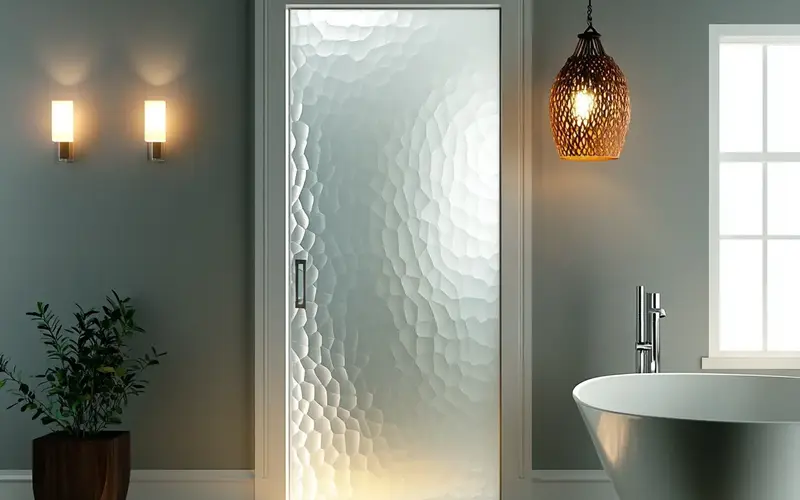 Textured Glass for Privacy and Light Play: