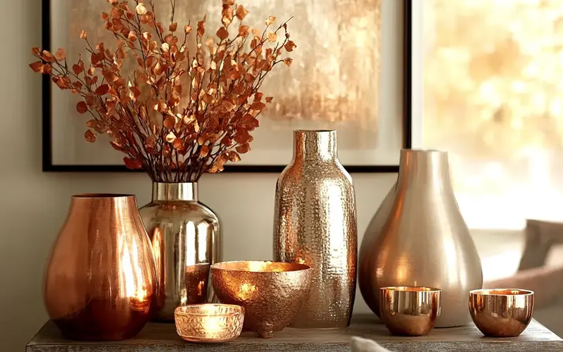 Warm Metallic Touches: