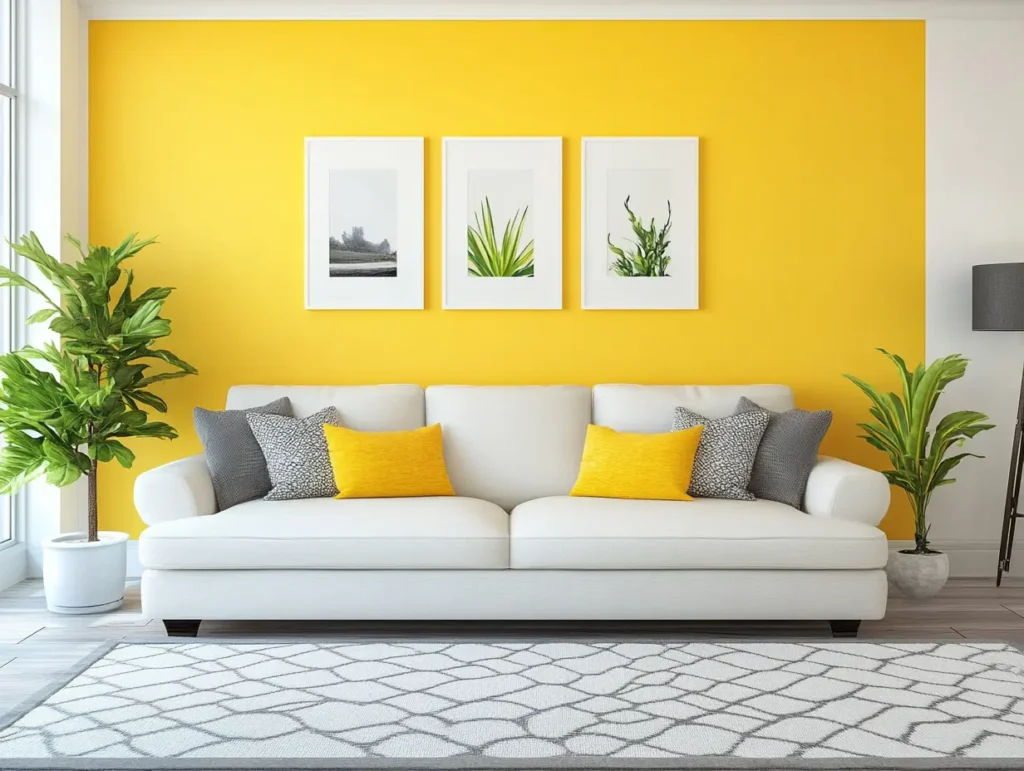 Yellow Accent Wall: