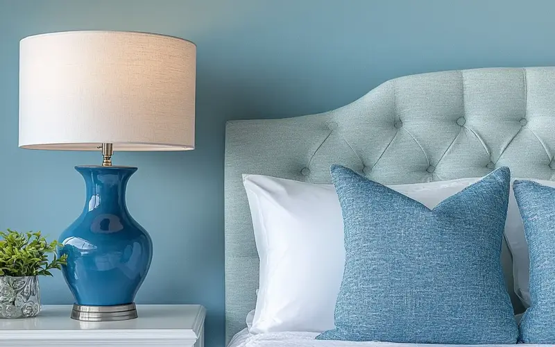 Cerulean Blue Lampshades: