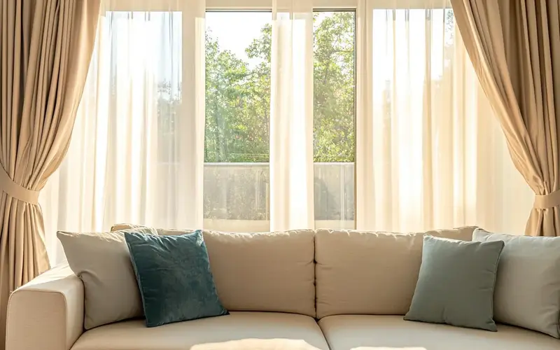 Hang Curtains or Blinds: