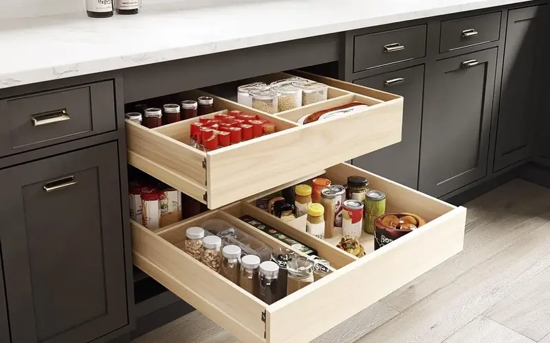 Roll-Out Drawers: