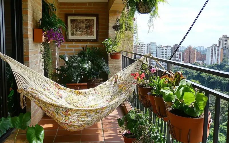 Urban Jungle Theme (Brazilian-Inspired Balcony):