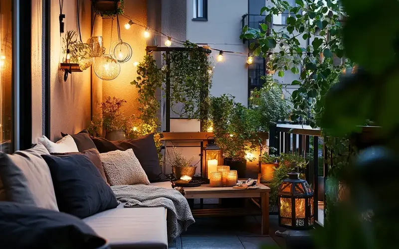 Urban Oasis (Swedish-Inspired Balcony):