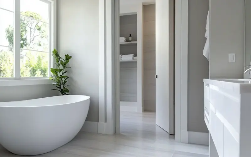 Trendy Bathroom Pocket Door Styles for Small Spaces: Let's be honest. Small bathrooms can quickly feel cramped, especially regarding door swings. But what if I told you there's a sleek, space-saving solution that is also super stylish? Enter the pocket door! These genius doors slide into the wall, freeing up valuable floor space and adding a touch of modern elegance to your bathroom.