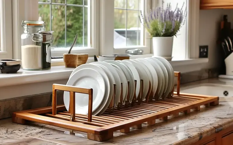 Benefits of Using Wooden Dish Racks (Sustainability, Aesthetics, Durability):