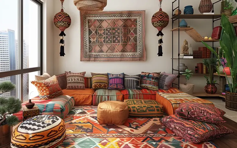 Boho Chic Living Room Design Ideas: Welcome to the world of boho chic living rooms—a haven of eclectic charm, global-inspired treasures, and a laid-back vibe that invites you to kick off your shoes and unwind. Look no further if you want to infuse your living space with personality, warmth, and wanderlust.