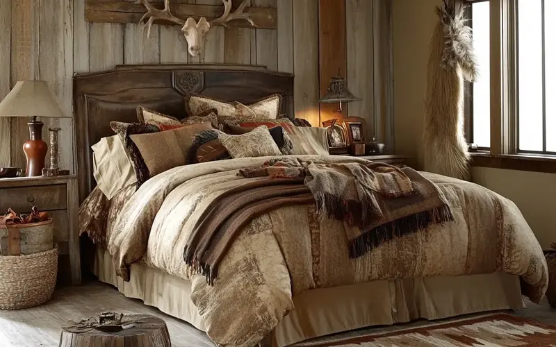 Chic Western Bedding Ideas for that Ranch Style Decor: Ranch-style décor evokes images of wide-open spaces, rustic charm, and a cozy, lived-in feel. It celebrates the natural beauty of the American West and the spirit of adventure. Your bedding choices are pivotal when creating the perfect ranch-style bedroom. It's more than just where you lay your head; it's the foundation of the room's entire aesthetic.