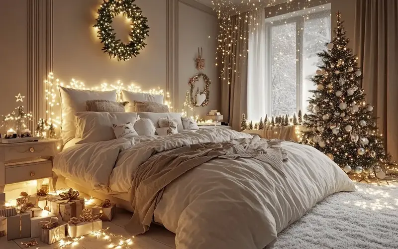 Creative Christmas Decor Ideas for Your Bedroom: Christmas has a unique way of sprinkling magic dust over everything it touches. Imagine that same enchantment filling your bedroom, turning it into a snug, festive haven you can't wait to curl up in. Forget the usual tinsel and baubles – this year, it's about personalizing your space with creative touches that sing your style.