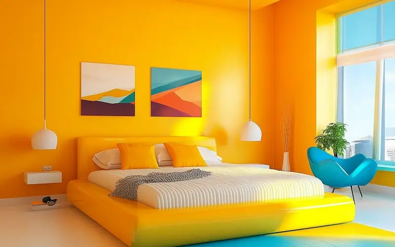 Colorful Bedroom Ideas (Bedroom With Vibrant Colors): Think about how a sunny yellow can instantly lift your spirits or how a calming blue can lull you into a peaceful state. That's the magic of color! It can influence our moods, emotions, and even our sleep patterns. Transform your bedroom into a vibrant, inviting sanctuary that reflects your personality.