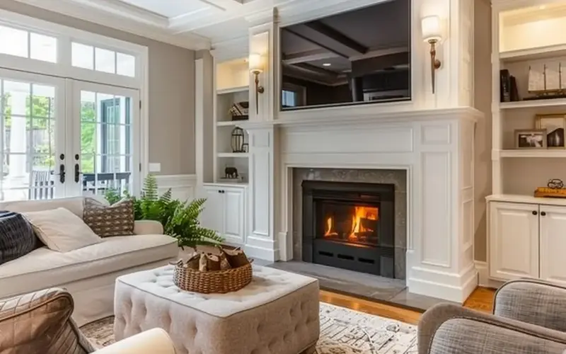 Stunning Fireplace Wall Ideas with a TV for your Living Room: Let's face it – combining a fireplace and TV is a design challenge. They both naturally command attention, but a well-designed fireplace wall can seamlessly integrate both, creating a cozy and stylish living room.