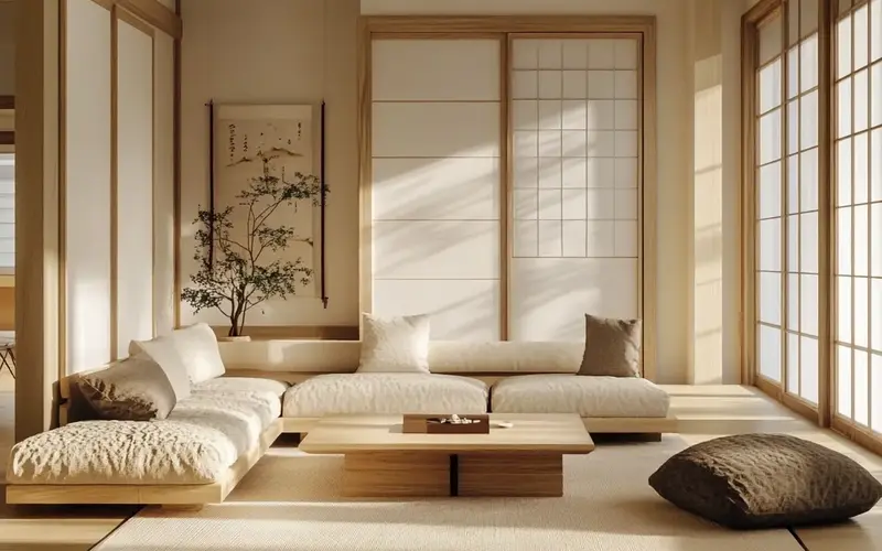 Japanese Living Room Decor Ideas (Japanese Aesthetics): Japanese aesthetics, often called wabi-sabi, celebrates the beauty of simplicity, naturalness, and even imperfection. It's about appreciating the authenticity of materials, the passage of time, and the subtle elegance of understated design. The best part is that Japanese design isn't confined to traditional homes. Its clean lines and focus on functionality blend beautifully with modern interiors, making it a versatile choice for any living space.