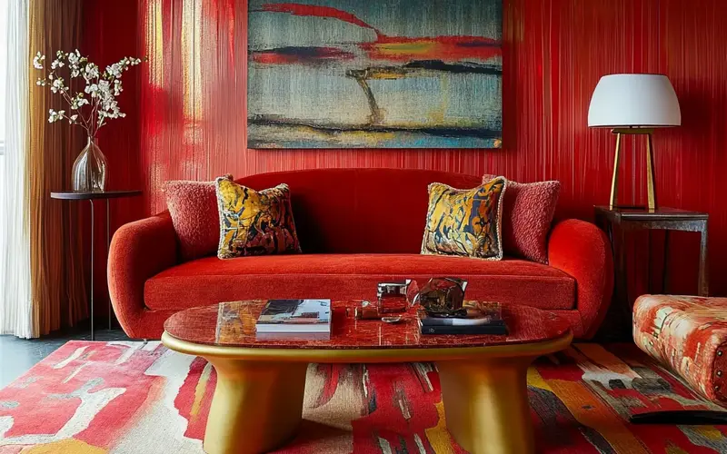 Red Living Room Decor Ideas to Ignite Your Space: Red evokes strong emotions. Its boldness, vibrancy, and inherent energy make it the ideal choice for transforming your living room from a mundane space into a captivating sanctuary. Red has the amazing ability to infuse warmth and excitement into any room, encouraging both relaxation and lively conversation.