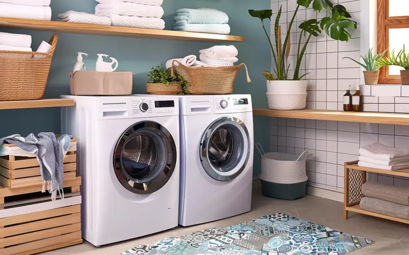 The Laundry Room's Potential: Your laundry room doesn't have to be a boring, afterthought space. With a touch of boho flair, it can become a delightful retreat where you actually enjoy spending time. You can create a laundry room that feels like an extension of your living space by incorporating textured rugs, vibrant wall art, and lush plants. It's a chance to express your personality and style, making those laundry chores less tedious and much more fun.