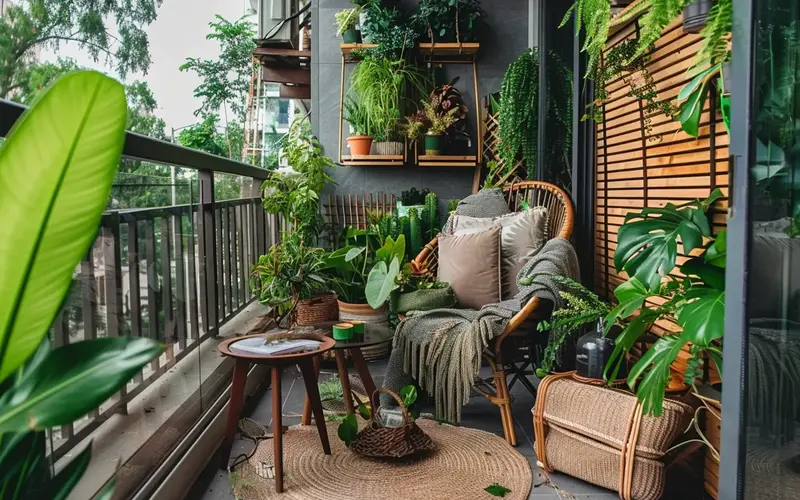 Transform Your Balcony into a Sanctuary: Forget the idea that balconies are just for drying laundry or storing bikes. With a few simple changes, your balcony can become an extension of your living space – a tranquil retreat where you can escape the chaos of the city and find peace amongst the plants. Imagine sipping your morning coffee surrounded by lush greenery or curling up with a good book in a cozy hammock. It's all within reach, and the minimalist boho aesthetic offers the perfect blend of style and serenity.