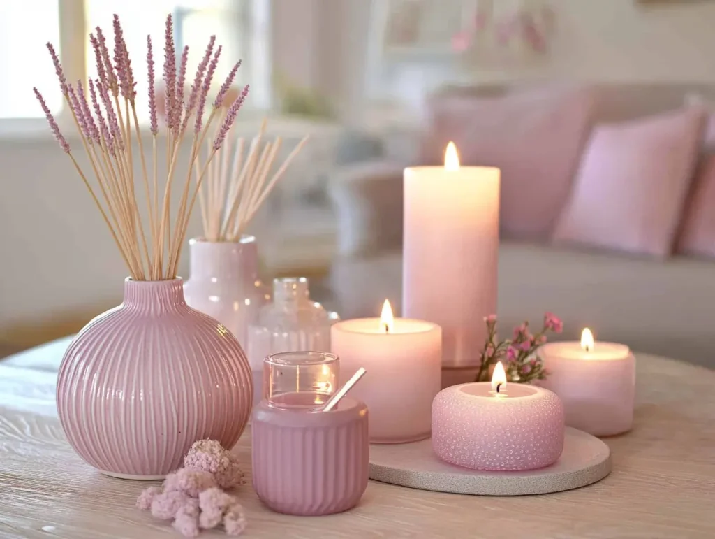 Pink Candles and Diffusers