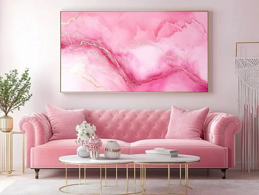 Pink Artwork and Wall Decor