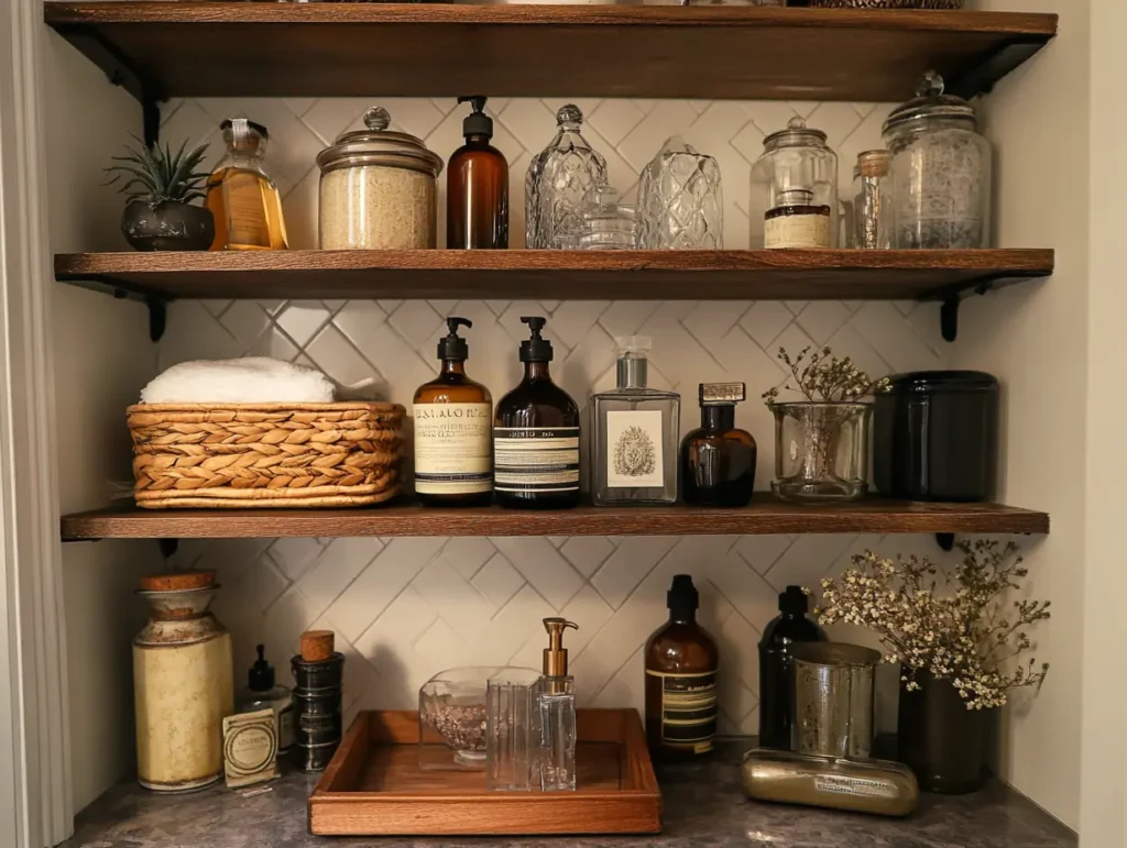 Open Shelving with Vintage Accessories