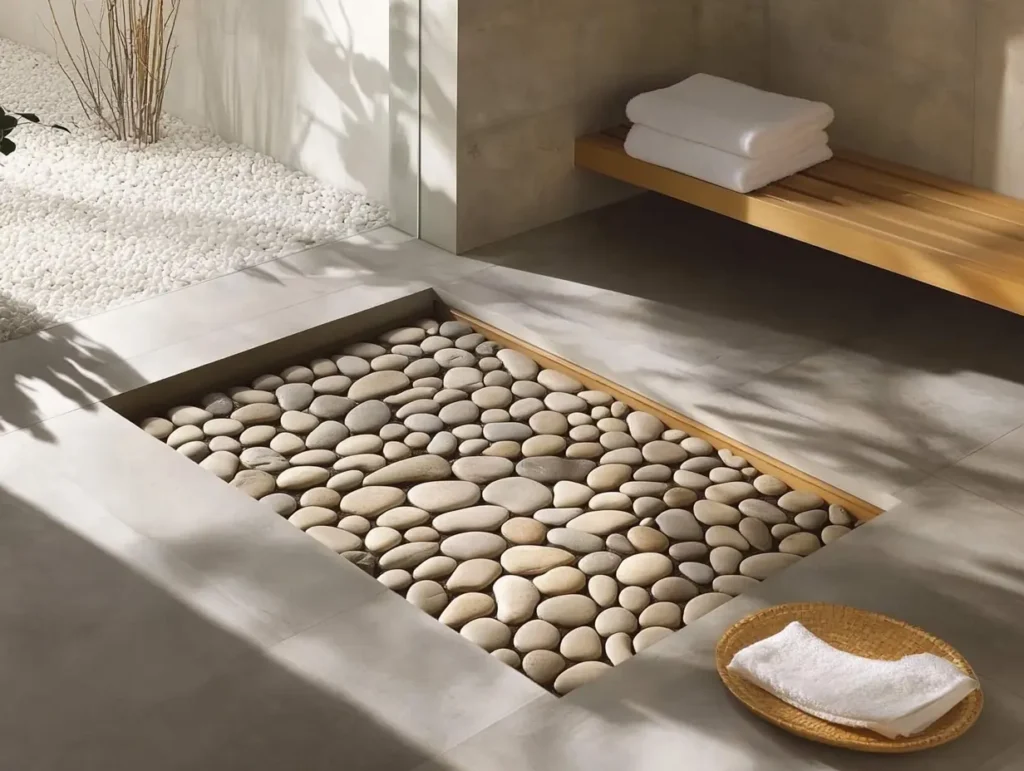 Stone or Pebble Flooring