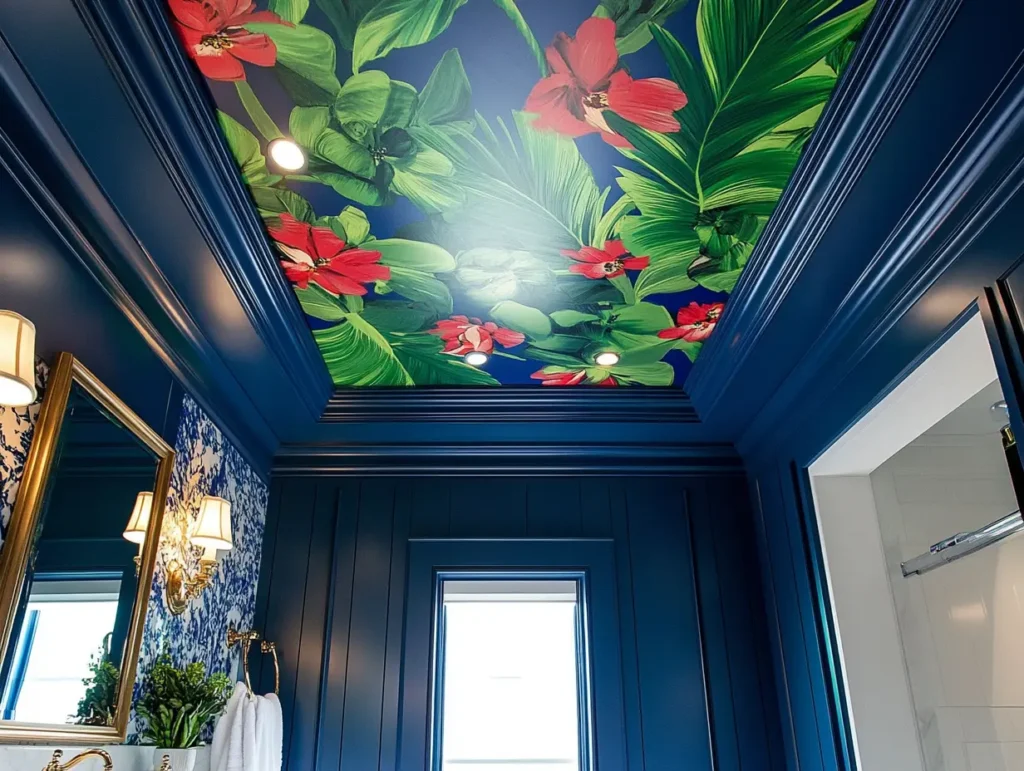 Boldly Painted Ceiling