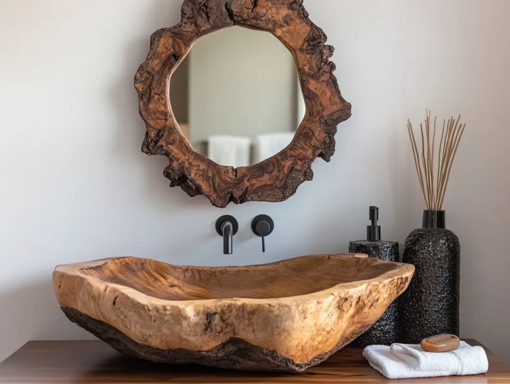 Live Edge Wood Mirror