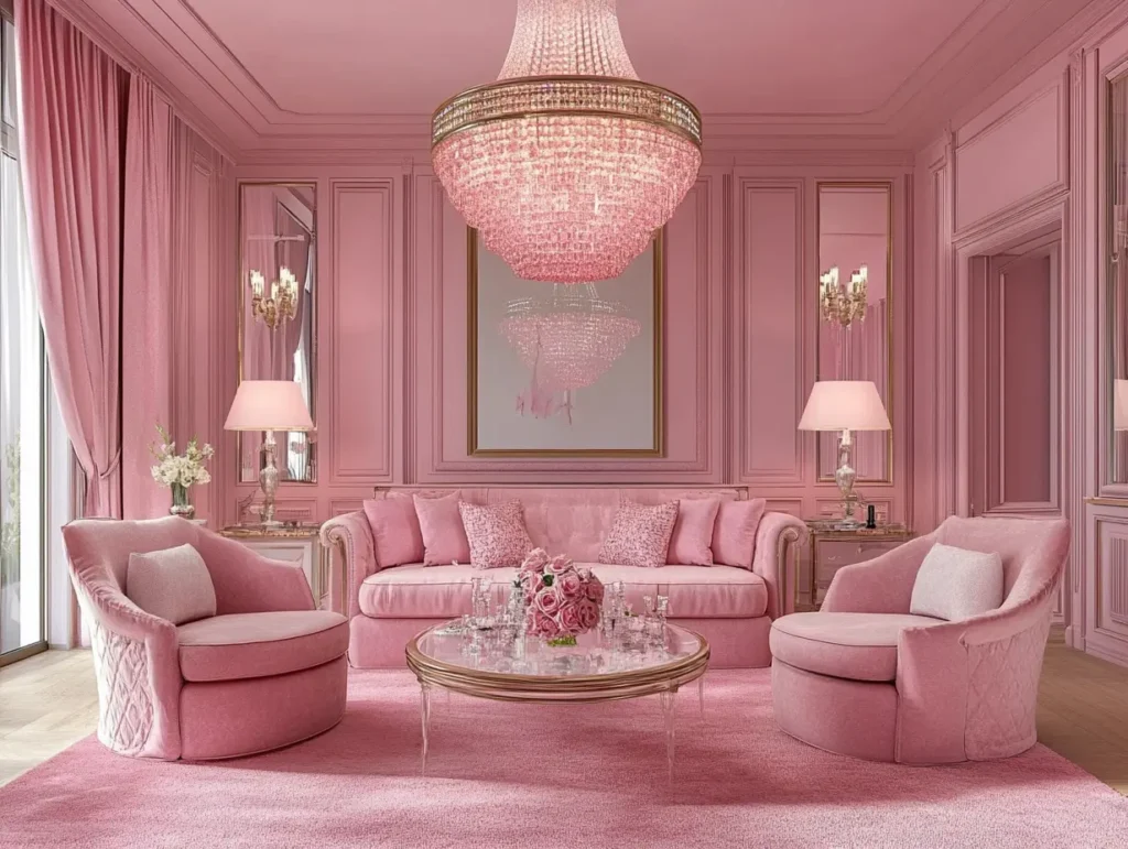 Pink Statement Chandelier