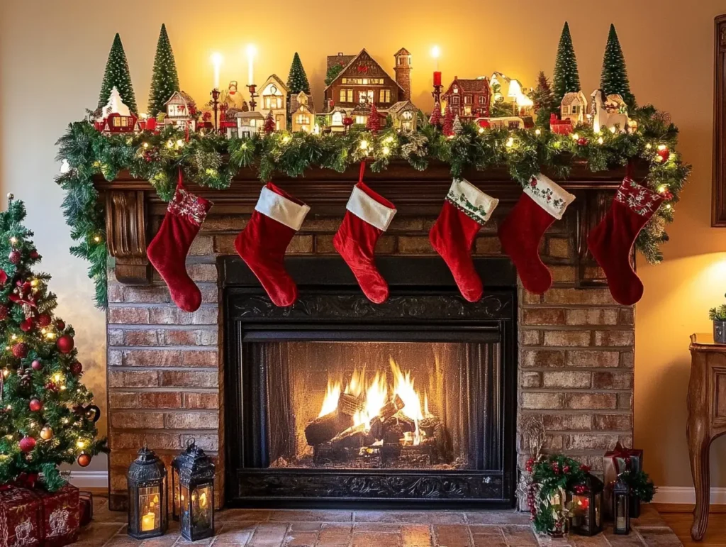 Festive Fireplace Mantel