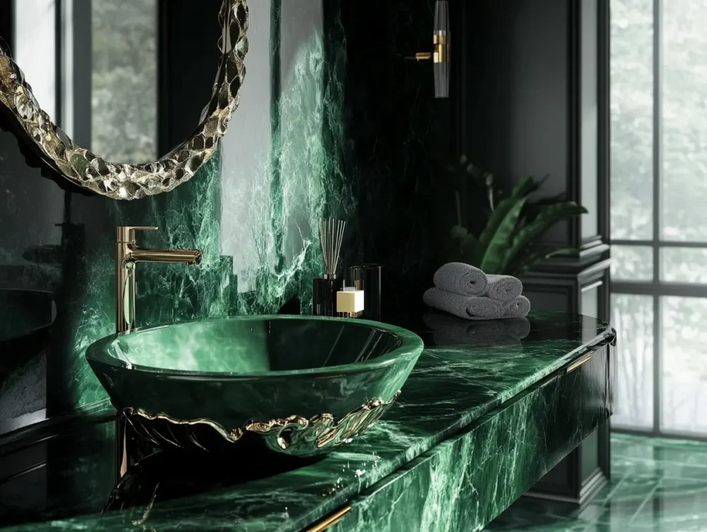 Green Marble Vanity