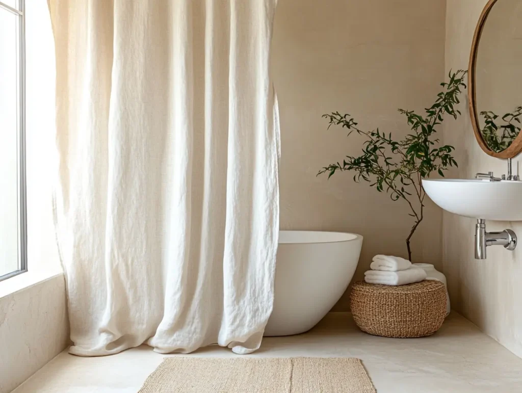 Linen Shower Curtain