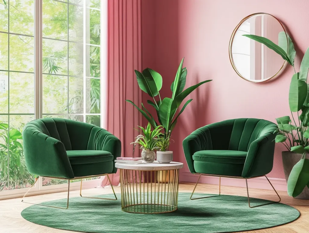 Pink and Green Botanical Theme