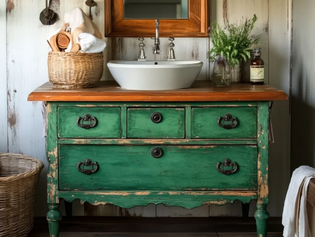 Upcycled Furniture as a Vanity