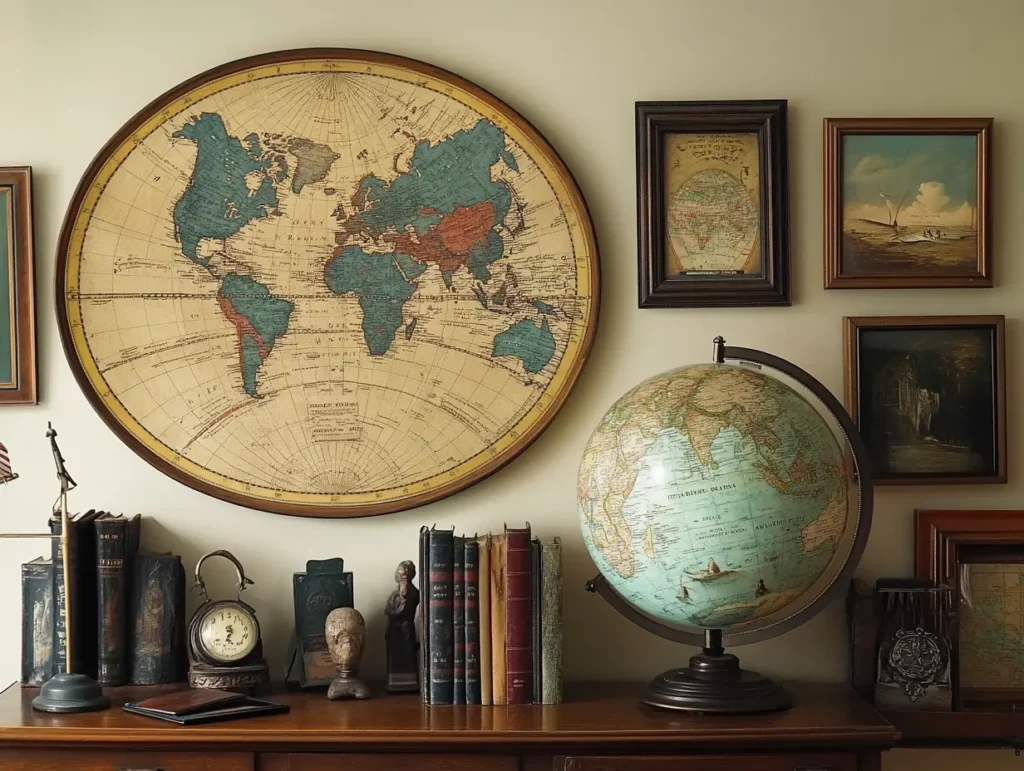 Vintage Globes and Maps