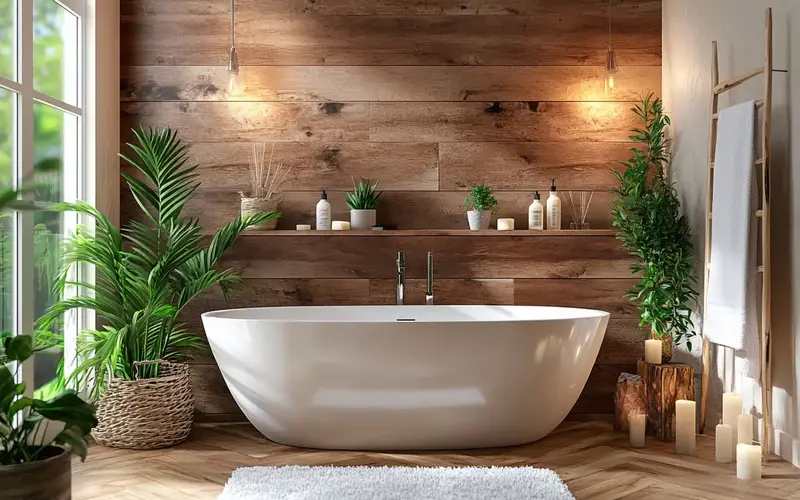 Earthy Accent Ideas for a Spa-Like Bathroom: Want to escape the daily grind without leaving your home? Imagine stepping into your bathroom and feeling the stress melt away as the calming essence of nature surrounds you. That's the power of an earthy, spa-like bathroom.