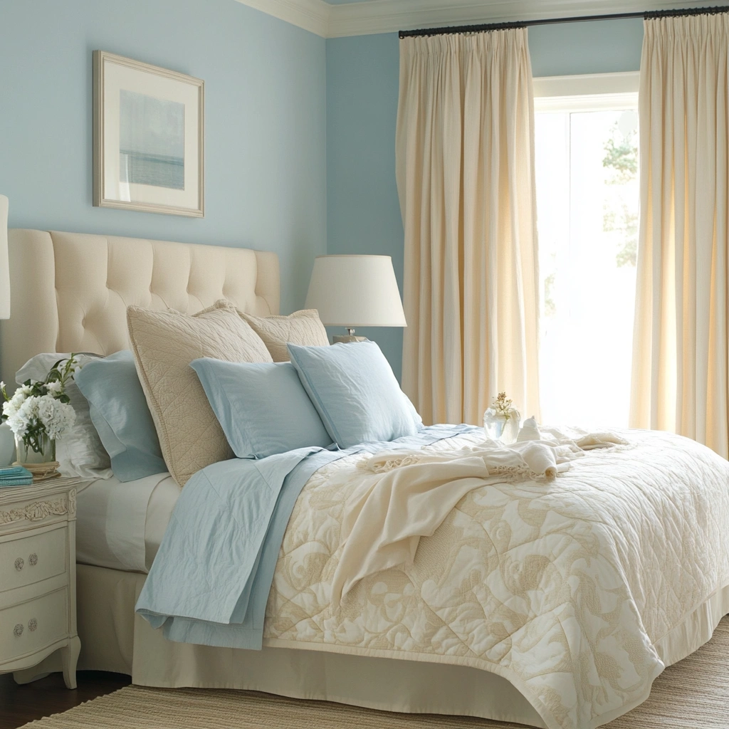 1 Soft Blue Sandy Beige