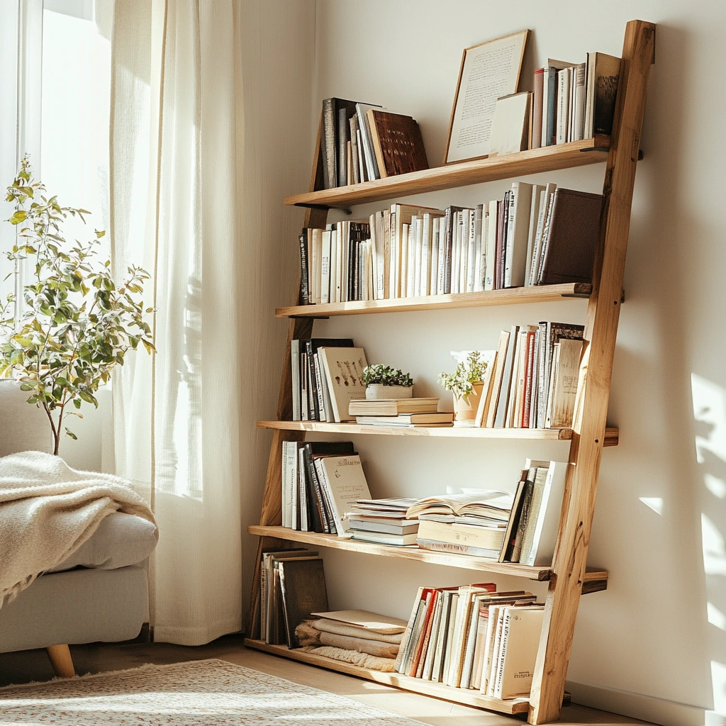 2 Ladder Shelf Elegance