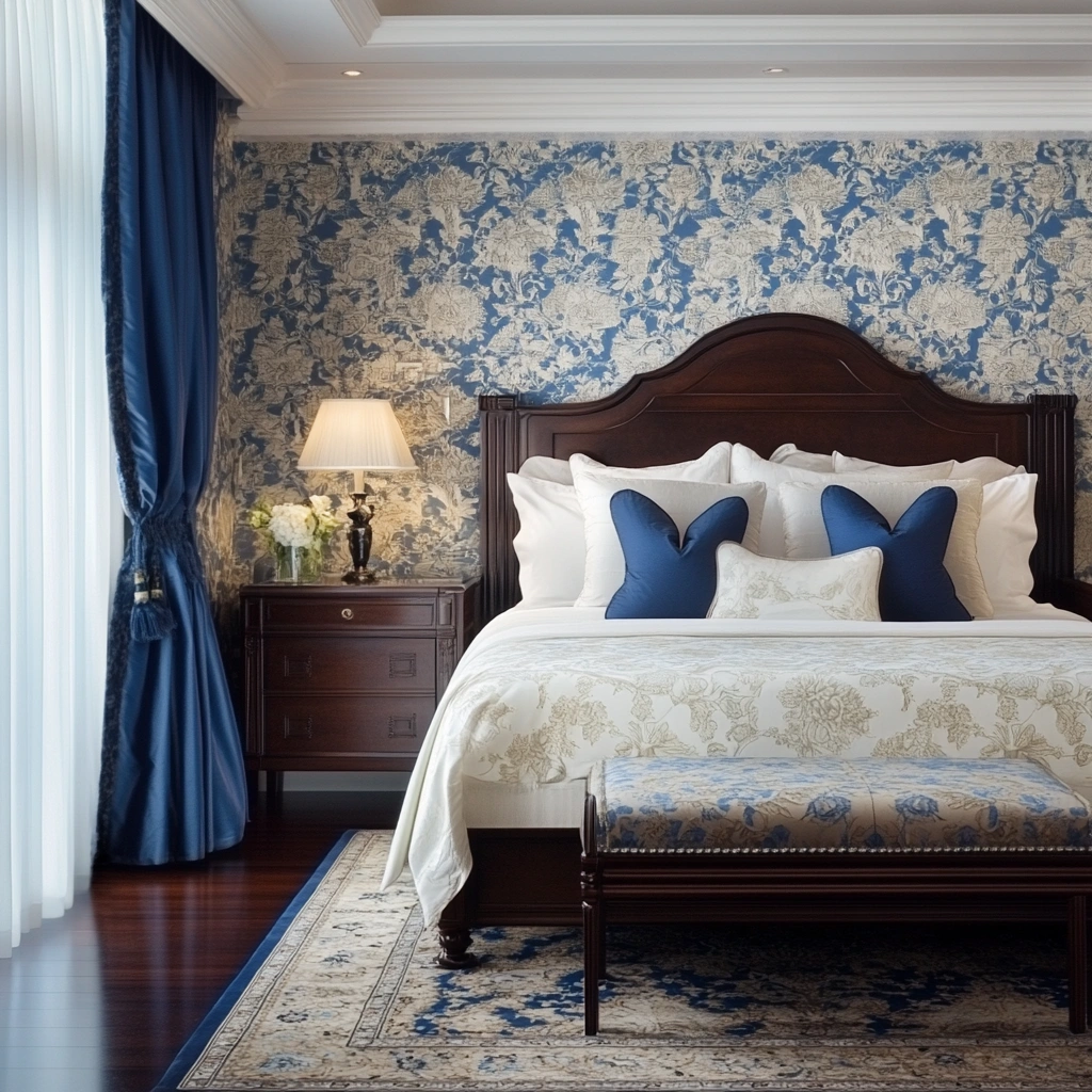 20 Classic and Traditional with Blue and Cream Damask Patterns