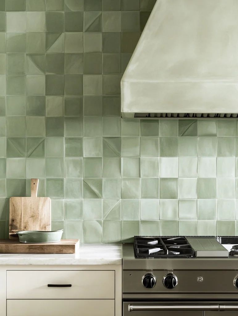 Sage Green Backsplash Tiles