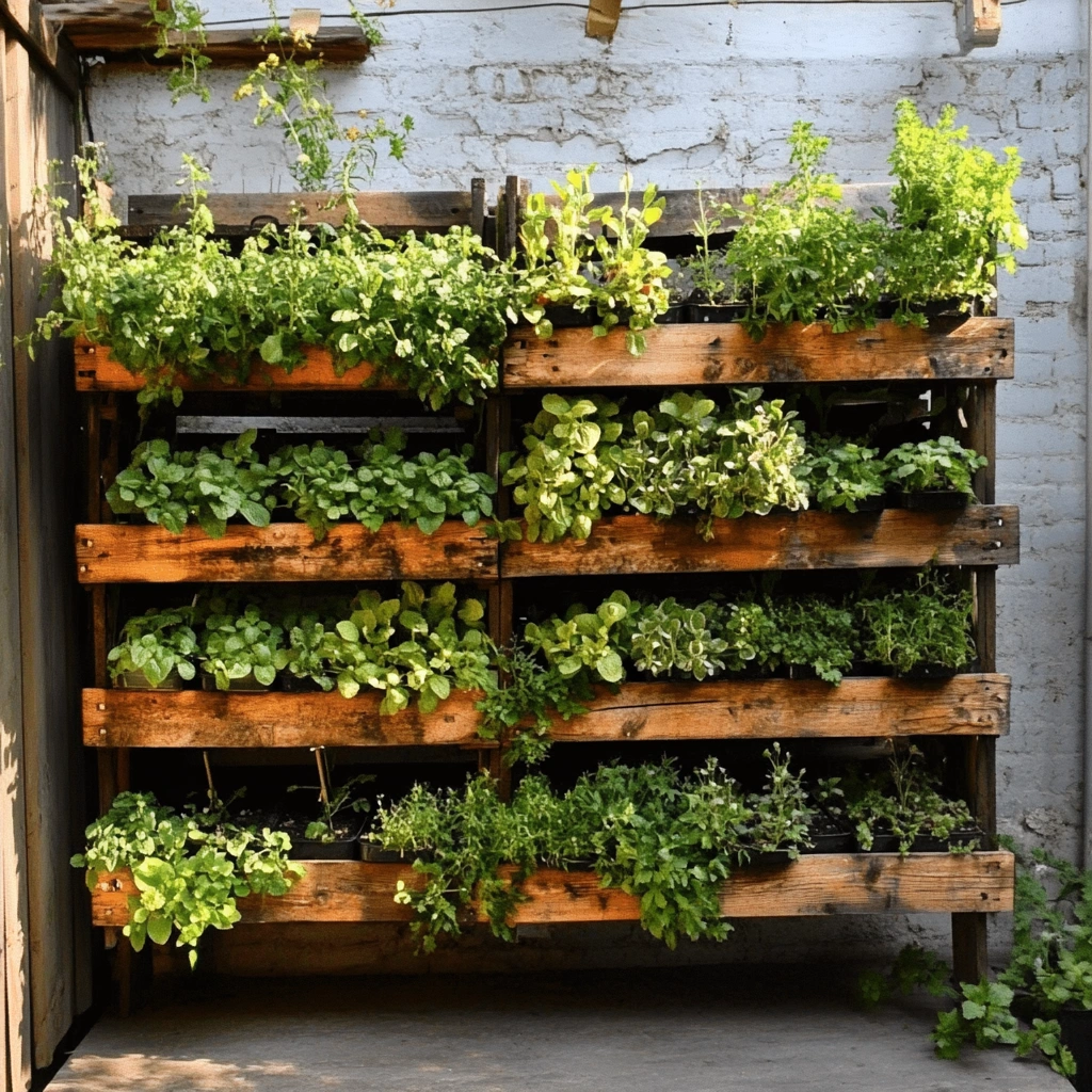 10 DIY Pallet Herb Garden