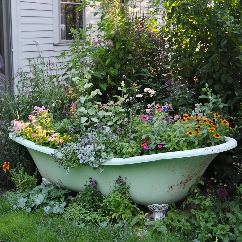 14 Old Bathtub Planter